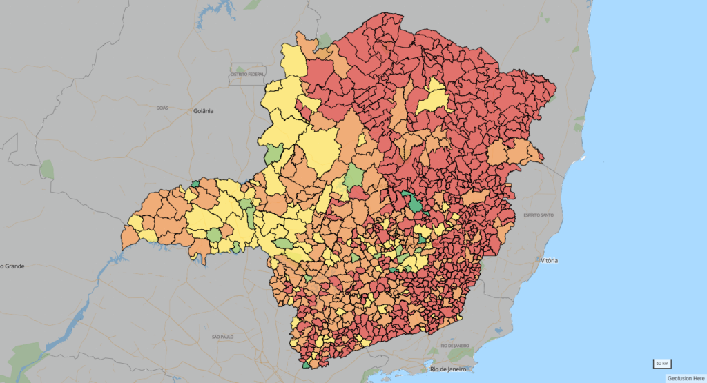 Consumo per cpaita: PIB total em Minas Gerais